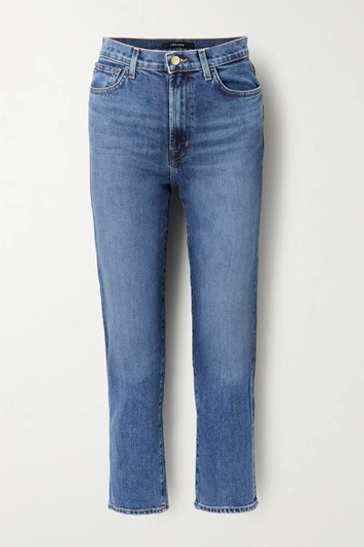 J Brand Jules High-rise Straight-leg Jeans In Blue