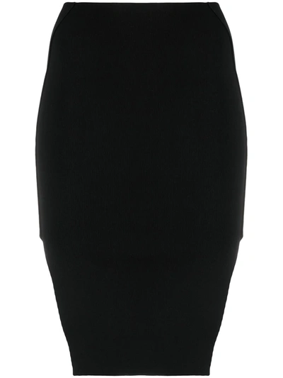 Rick Owens High-waist Knit Mini Skirt In Black