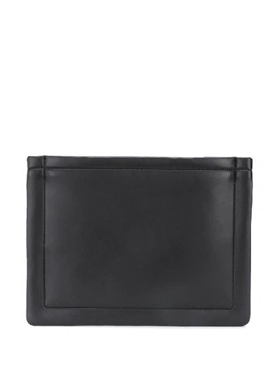 Maison Margiela Outline Padded-leather Pouch In Black