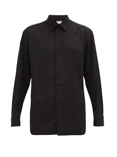 Bottega Veneta Oversized Poplin Shirt In Black