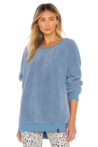 Varley X Revolve Oakden Pullover In Faded Denim