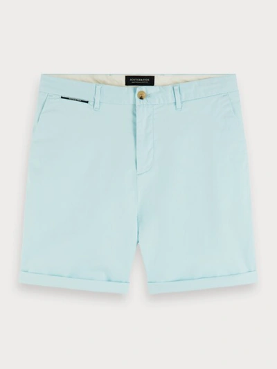 Scotch & Soda Pima Cotton Chino Shorts In Green