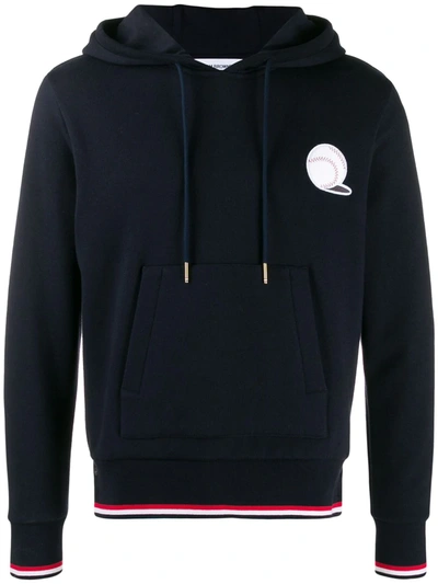 Thom Browne Basketball Icon Hoodie In Blue