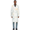 Off-white White Multicolored Futura Trench Coat In Grey