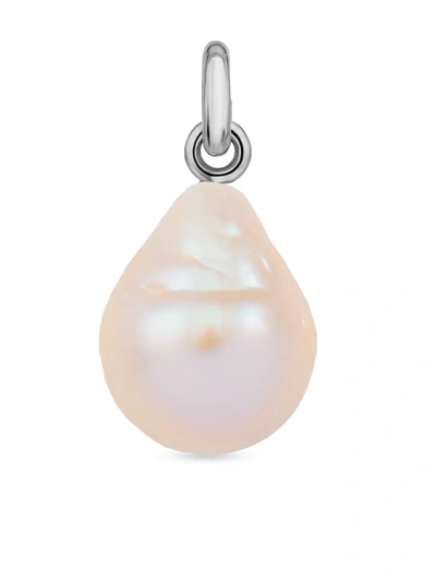 Monica Vinader Nura Sterling Silver And Baroque Pearl Charm