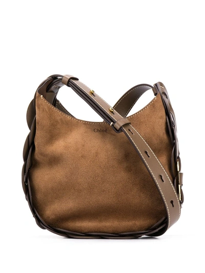 Chloé Darryl Grained Leather Hobo Bag In Brown