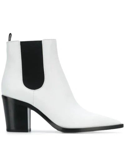 Gianvito Rossi Elasticated Side Panel Boots In White