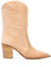 Gianvito Rossi Western 75mm Boots In Brown