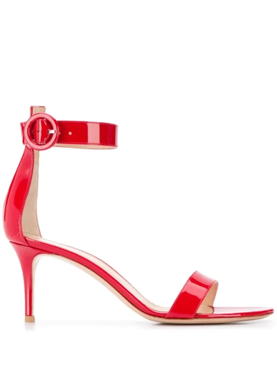 Gianvito Rossi 70mm Side Buckle Sandals In Red