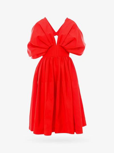 Alexander Mcqueen Dress In Red