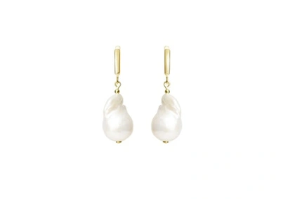 Alesya Orlova Baroque Pearl Earrings In White