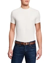 Armani Collezioni Emporio Armani Textured Crewneck Tee In White