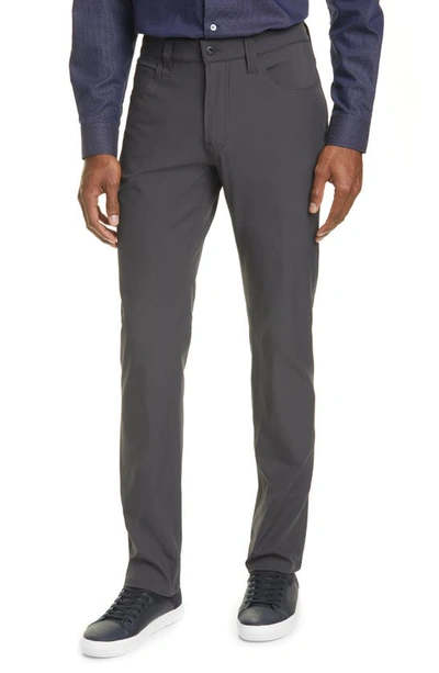 Armani Collezioni Emporio Armani Stretch 5-pocket Classic Fit Pants In Grey