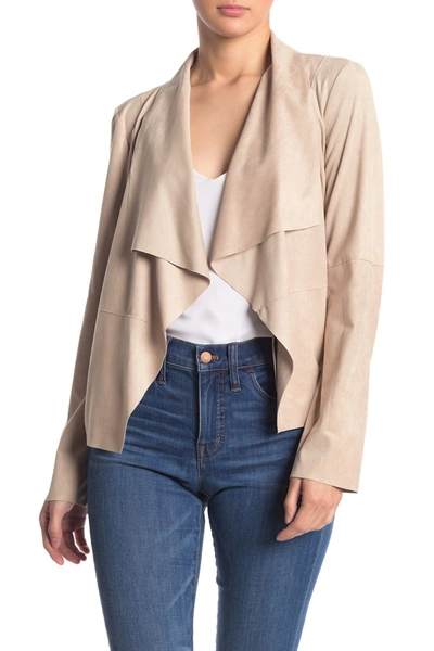 Faux Suede Drape Jacket in Dandelion