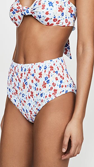 Charlie Holiday Luna Floral Print High-waist Bikini Bottom In Stella Floral