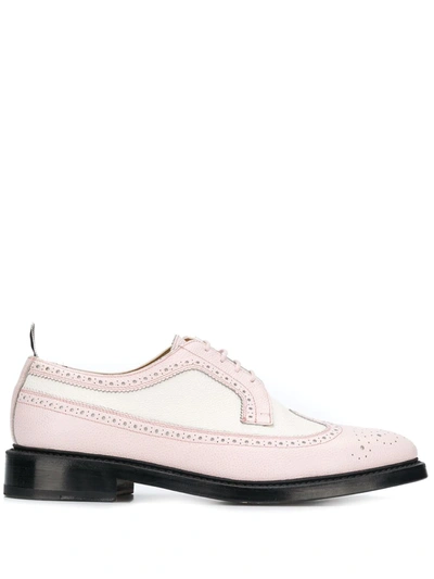Thom Browne Longwing Spectator Brogues In Pink