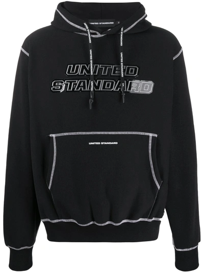United Standard Reflex Cotton Blend Sweatshirt Hoodie In Black