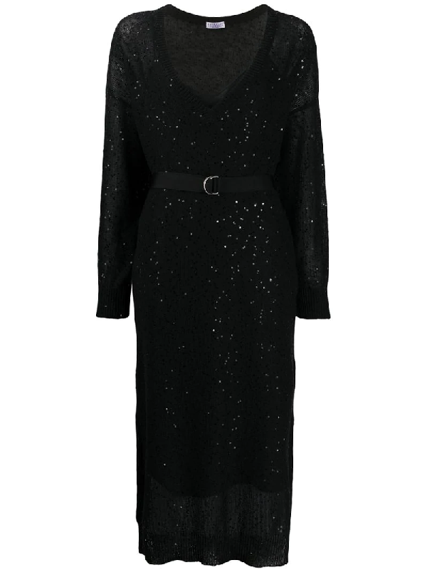 sequin sweater dress