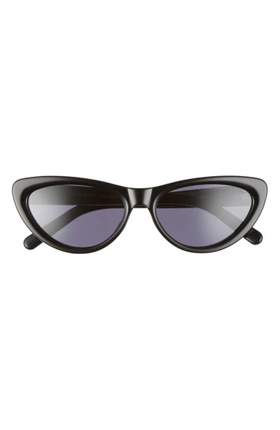 The Marc Jacobs 55mm Cat Eye Sunglasses In Black/ Grey Blue