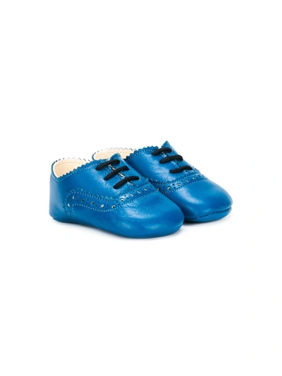 Pèpè Babies' Brogue Detail Pre-walkers In Blue