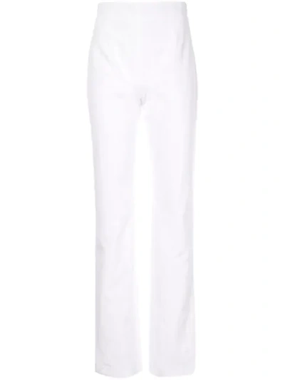 16arlington Cotton-blend Faille Straight-leg Trousers In White
