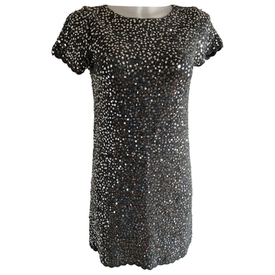 Pre-owned Manoush Glitter Mini Dress In Grey