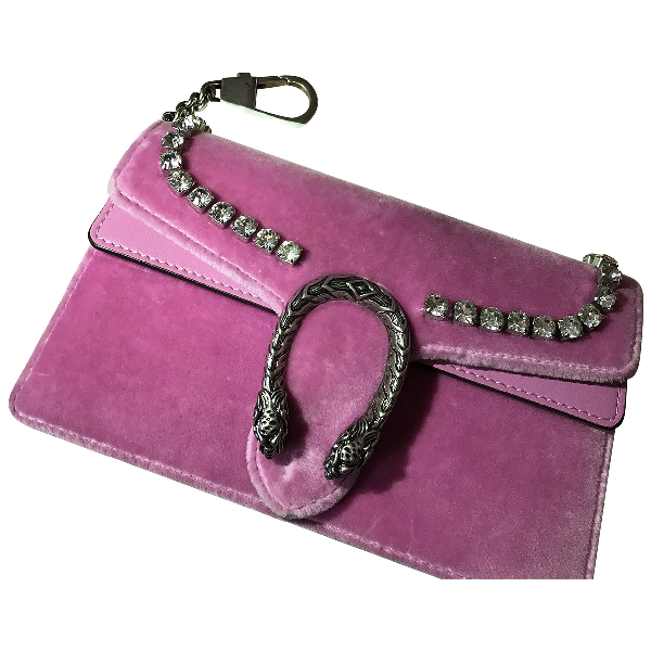 Gucci Pink Velvet Handbag