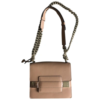 Pre-owned Delvaux Madame Mini Leather Handbag In Beige