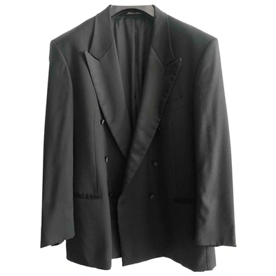 Pre-owned Giorgio Armani Wool Waistcoat In Black