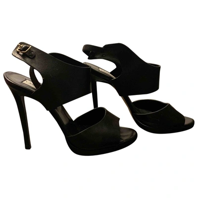 Pre-owned Giampaolo Viozzi Leather Heels In Black
