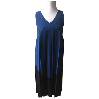 Pre-owned Bottega Veneta Silk Mid-length Dress In Blue