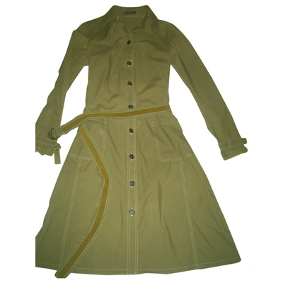 Pre-owned Barbara Bui Khaki Cotton Dress