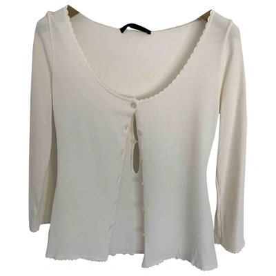 Pre-owned Alessandro Dell'acqua White Synthetic Knitwear