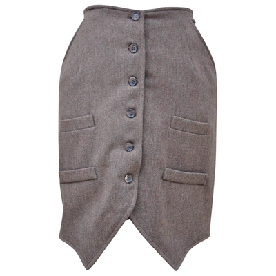 Pre-owned Paul Smith Wool Mid-length Skirt In Beige