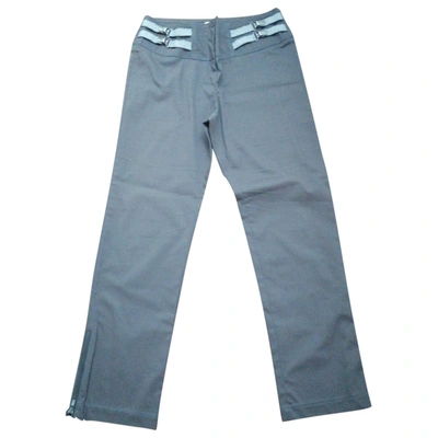 Pre-owned Armani Collezioni Straight Pants In Khaki