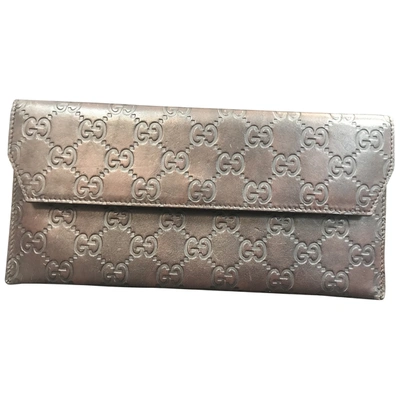 Pre-owned Gucci Leather Wallet In Brown