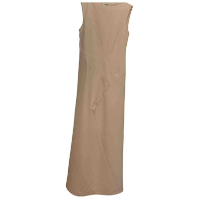 Pre-owned Lanvin Wool Maxi Dress In Pink