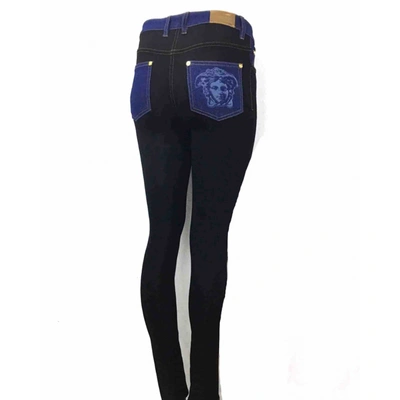 Pre-owned Versace Slim Jeans In Blue