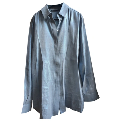 Pre-owned Alberta Ferretti Silk Shirt In Metallic