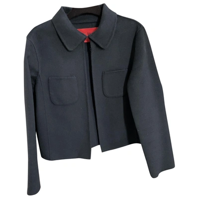 Pre-owned Carolina Herrera Wool Short Waistcoat In Black