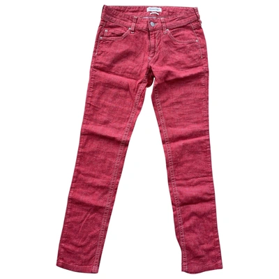 Pre-owned Isabel Marant Étoile Linen Trousers In Red