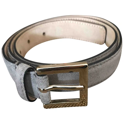 Pre-owned Malo Leather Belt In Grey