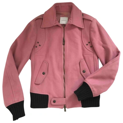 Pre-owned Costume National Wool Jacket In Pink