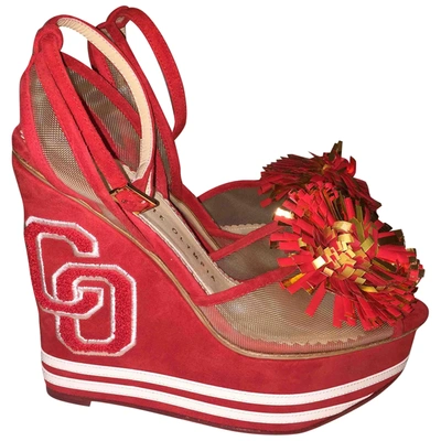 Pre-owned Charlotte Olympia Sandals In Red