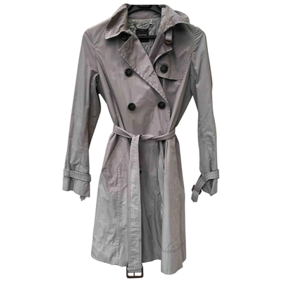 Pre-owned Max Mara Trench Coat In Grey