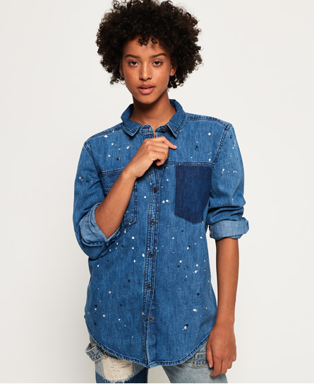 Superdry Oversized Denim Shirt In Blue | ModeSens