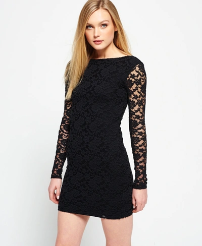 Superdry Wilson Lace Dress In Black | ModeSens