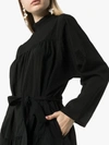 Lvir Reversible Shirring Midi Dress In Black