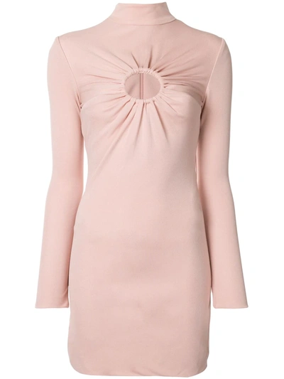 Tom Ford Gathered Detail Fitted Dress In Pink