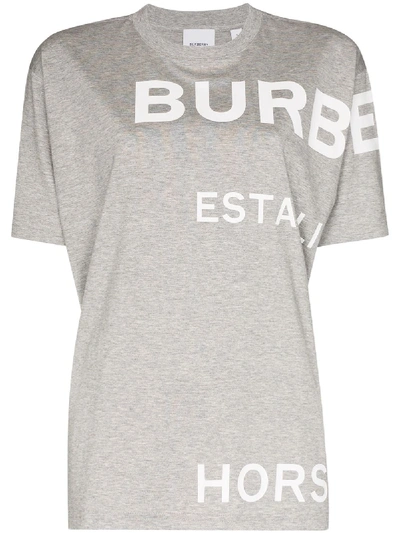 Burberry Large Logo T-shirt In Grau